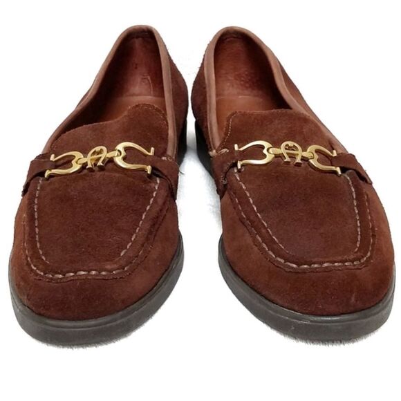 VINTAGE 80s Etienne Aigner Tulsa Suede Loafers 8.5 - Picture 3 of 10